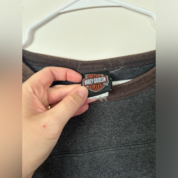 Gaslight Morden, Manitoba Harley Davidson Two Toned Tshirt - Picture 3 of 7